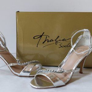 Silver and Rhinestone Formal Heels